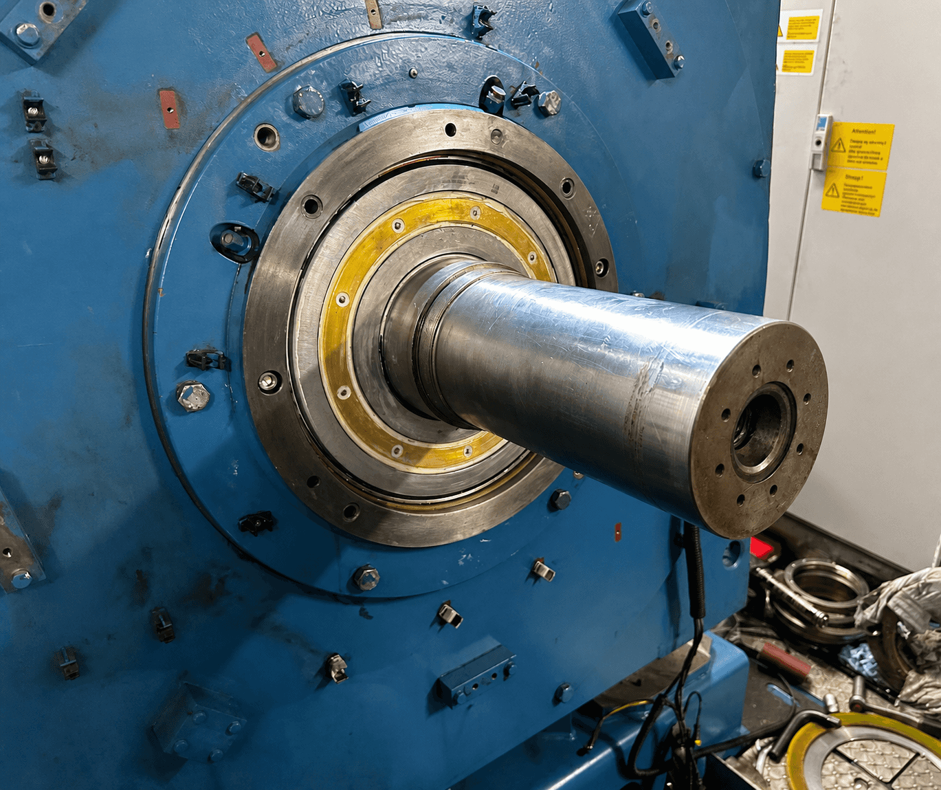 Wind turbine generator during bearing replacement