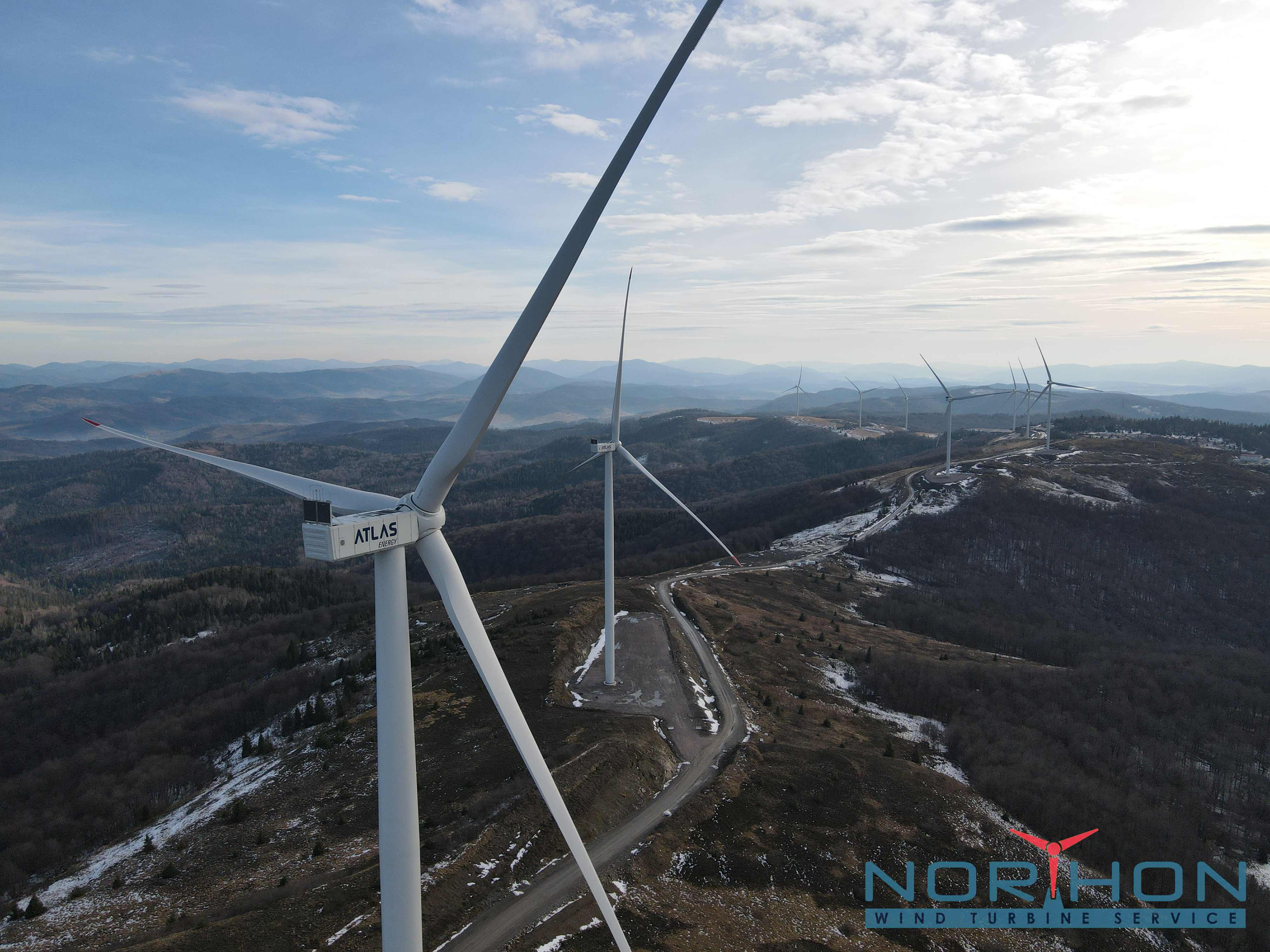Nordex Delta 4K turbines during a Northon service project in Ukraine